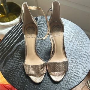 Vince Camuto Gold Heels Elegant High-heeled Sandals